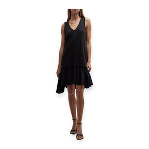ATM Anthony Thomas Melillo Cotton Slub Jersey V-Neck Mini Dress, Size S, NWT